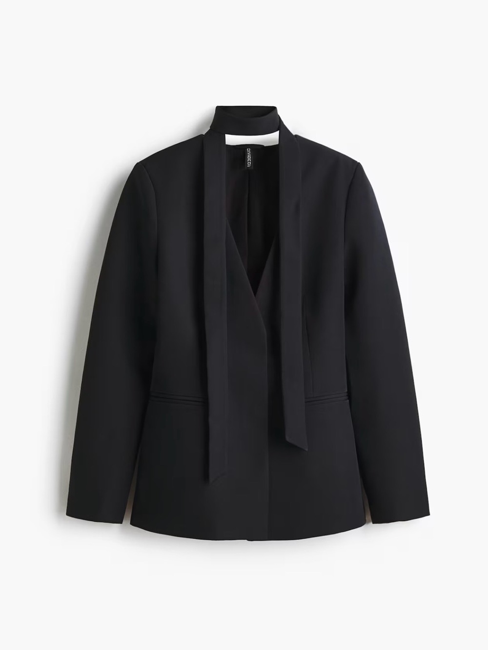 H&M Black Tailored V-Neck Blazer